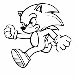 Pagina Da Colorare Di Sonic Silver Che Corre Veloce 18636-15603