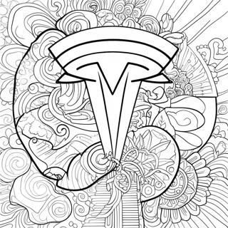 Pagina Da Colorare Del Logo Tesla 1871-1540