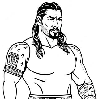 Pagina Da Colorare Roman Reigns In Azione 19229-16073