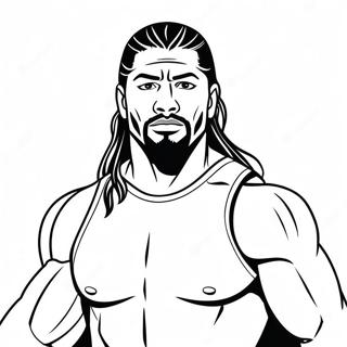 Pagina Da Colorare Roman Reigns In Azione 19229-16075