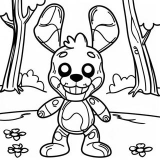 Springtrap In Una Foresta Inquietante Pagina Da Colorare 19259-16097