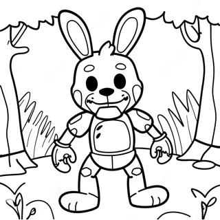 Springtrap In Una Foresta Inquietante Pagina Da Colorare 19259-16098