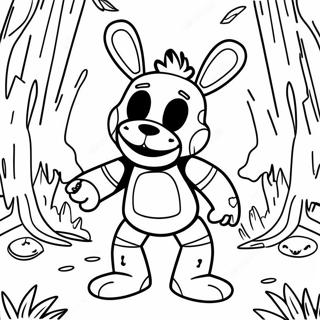 Springtrap In Una Foresta Inquietante Pagina Da Colorare 19259-16099