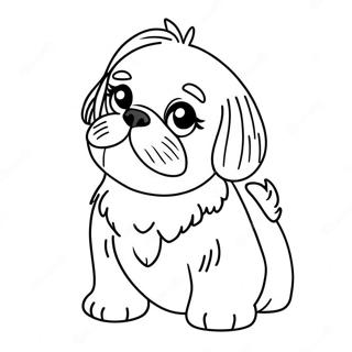 Pagina Da Colorare Cucciolo Shih Tzu 19318-16143