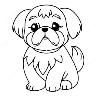 Pagina Da Colorare Cucciolo Shih Tzu 19318-16144