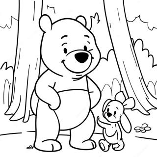 Pagina Da Colorare Di Winnie The Pooh Avventuroso Nel Bosco Dei Cento Acri 19609-18337