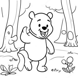 Pagina Da Colorare Di Winnie The Pooh Avventuroso Nel Bosco Dei Cento Acri 19609-18338