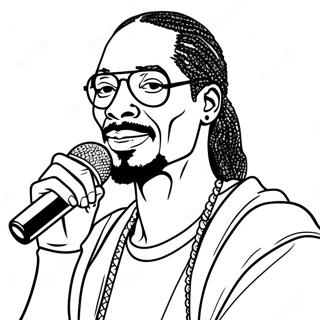 Pagina Da Colorare Di Snoop Dogg Con Microfono 19629-18353