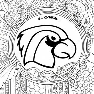 Pagina Da Colorare Del Logo Iowa Hawkeyes 19708-18415