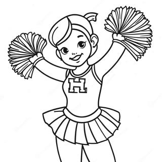 Pagina Da Colorare Della Cheerleader Iowa Hawkeyes 19709-18420