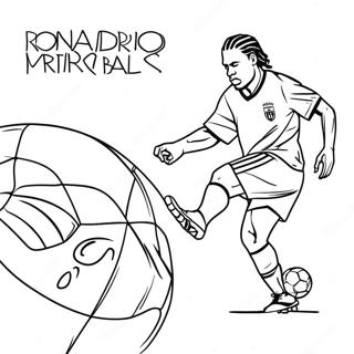 Ronaldinho Che Dribbla Un Pallone Da Calcio Da Colorare 19769-18465