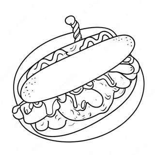 Pagina Da Colorare Del Hot Dog 19818-18504