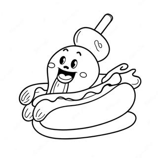 Carino Hot Dog Dei Cartoni Da Colorare 19819-18506