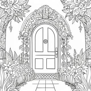 Pagina Da Colorare Porta Intricata Del Giardino 19849-18529