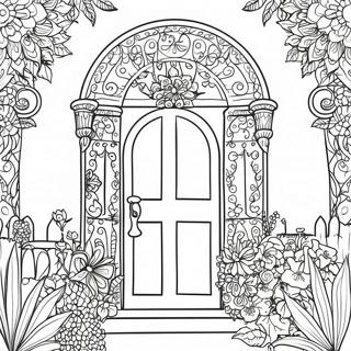 Pagina Da Colorare Porta Intricata Del Giardino 19849-18531