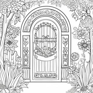 Pagina Da Colorare Porta Intricata Del Giardino 19849-18532