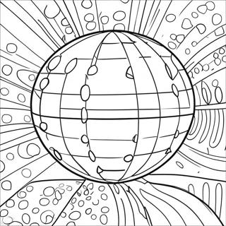 Pagina Da Colorare Della Palla Da Discoteca Brillante In Un Nightclub 19959-18620