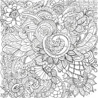 Pagina Da Colorare Dei Motivi Intricati Di Henna 20070-18697