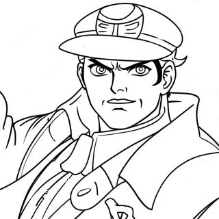 Pagina Da Colorare Di Jotaro Kujo In Azione 20322-18882