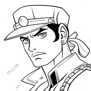 Pagina Da Colorare Di Jotaro Kujo In Azione 20322-18884