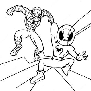 Pagina Da Colorare Di Spiderman E Sonic In Squadra 20422-18963