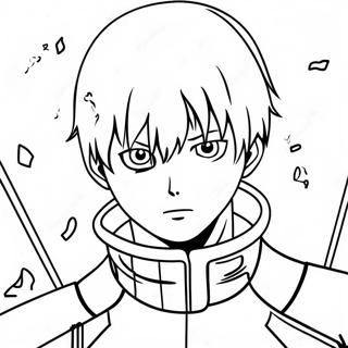 Pagina Da Colorare Di Kaneki Ken In Battaglia 20973-19396