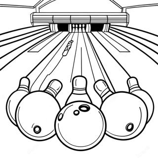 Pagina Da Colorare Di Una Scena Di Bowling 21102-19490