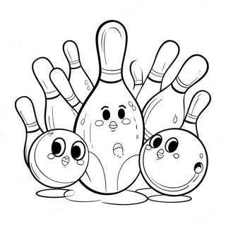 Pagina Da Colorare Di Personaggi Divertenti Del Bowling 21103-19494