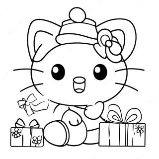 Hello Kitty Natale Pagine Da Colorare