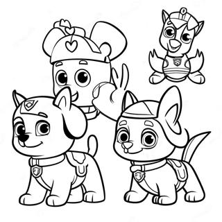 Pagina Da Colorare Di Pasqua Con Personaggi Di Paw Patrol Incantevoli 21873-20254