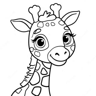 Pagina Da Colorare Di Un Cucciolo Di Giraffa Carino 22044-20384