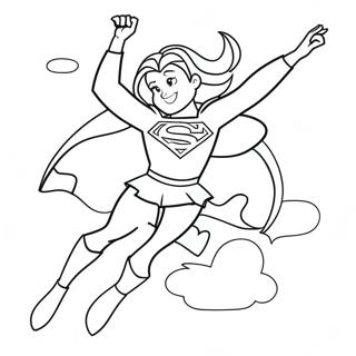 Supergirl Che Vola Nel Cielo Da Colorare 22174-20488