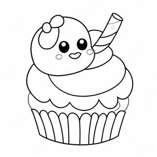 Adorabile Disegno Da Colorare Di Cupcake 22694-20901