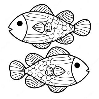 Carino Disegno Da Colorare Di Pesce Dei Pesci 22724-20926