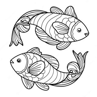 Carino Disegno Da Colorare Di Pesce Dei Pesci 22724-20928