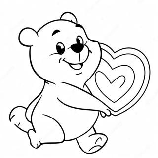 Disegno Da Colorare Di Winnie The Pooh Che Tiene Un Cuore 22743-20931