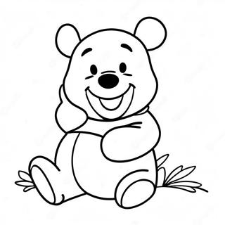 Disegno Da Colorare Di Winnie The Pooh Con Un Grande Sorriso 22744-20933