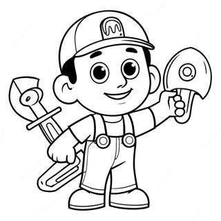 Pagina Da Colorare Di Handy Manny Con Gli Attrezzi 22804-20983