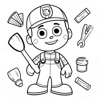 Pagina Da Colorare Di Handy Manny Con Gli Attrezzi 22804-20984