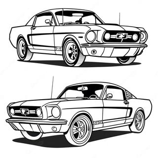 Pagina Da Colorare Della Ford Mustang Auto Classica 22873-21036