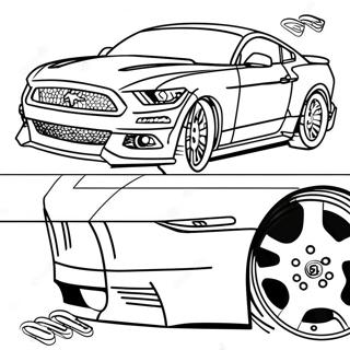 Pagina Da Colorare Della Ford Mustang Auto Da Corsa 22874-21040