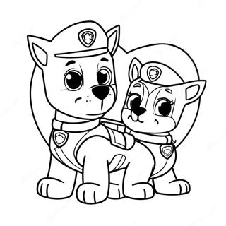 Pagina Da Colorare San Valentino Della Paw Patrol 23053-21178