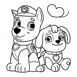 Pagina Da Colorare San Valentino Della Paw Patrol 23053-21179