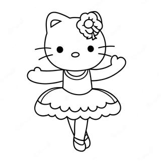 Pagina Da Colorare Di Hello Kitty Ballerina 23293-21370