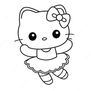 Pagina Da Colorare Di Hello Kitty Ballerina 23293-21371