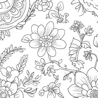 Pagina Da Colorare Del Motivo Floreale Chinoiserie 23433-21654