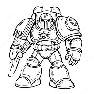 Pagina Da Colorare Di Armatura Da Battaglia Dei Space Marine 23504-21541