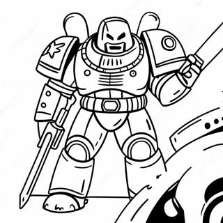 Pagina Da Colorare Di Armatura Da Battaglia Dei Space Marine 23504-21542