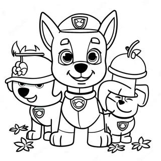 Pagina Da Colorare Del Ringraziamento Della Paw Patrol 23553-21749