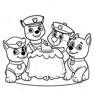 Pagina Da Colorare Dei Personaggi Incantevoli Della Paw Patrol Al Ringraziamento 23554-21582